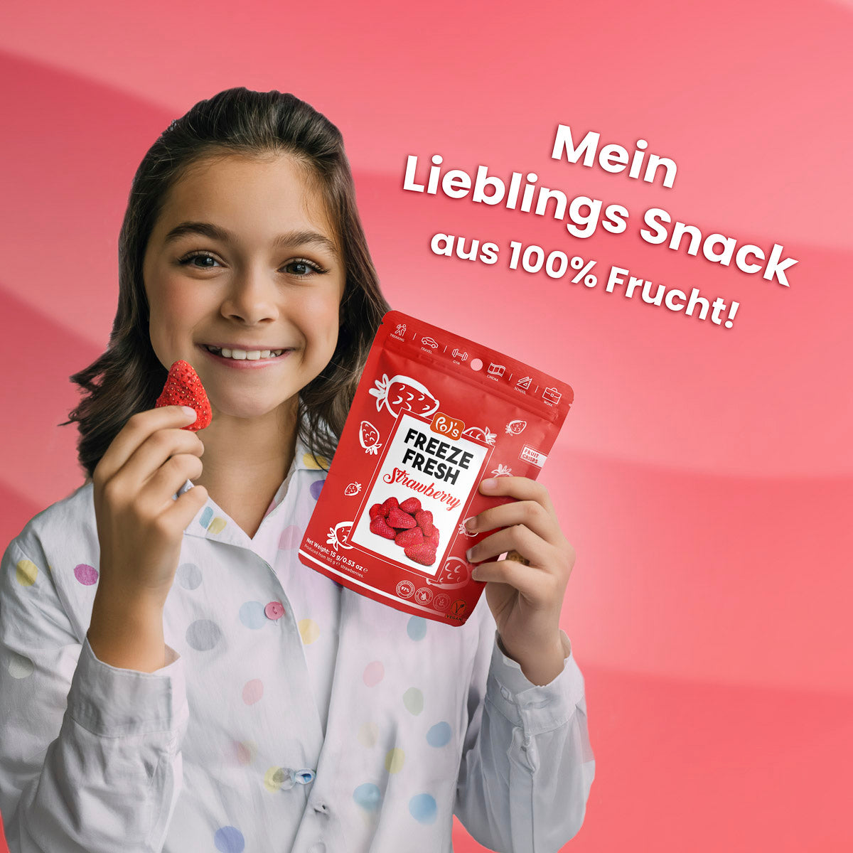 Gefriergetrocknete Erdbeeren 15g