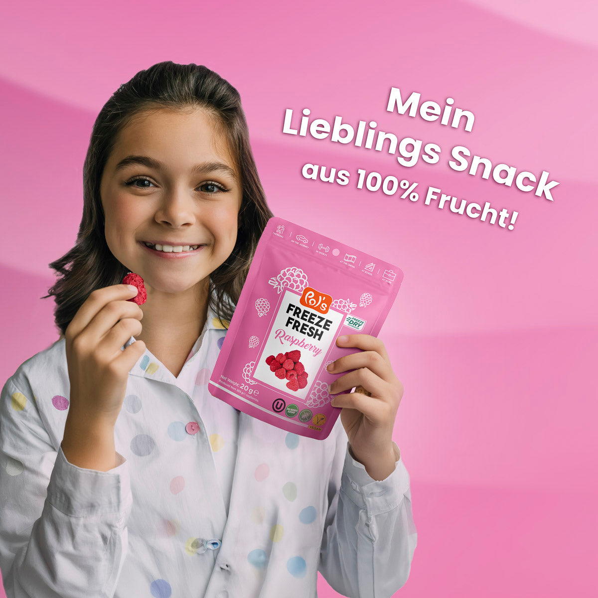 Gefriergetrocknete Himbeeren 20g