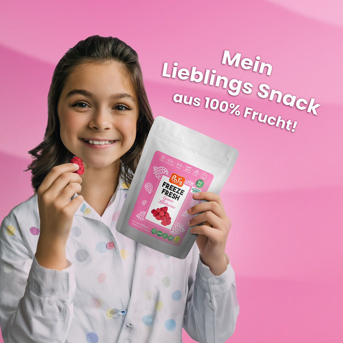 Gefriergetrocknete Himbeeren 'BigPack' 250g "Pol's Freeze Fresh"