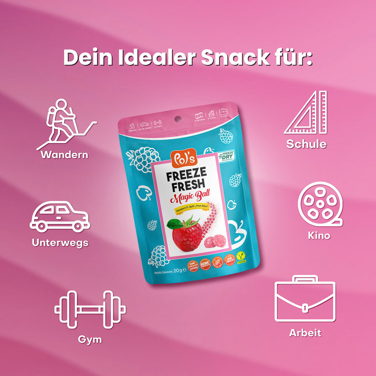 Pol's Freeze Fresh Magic Ball Himbeere & Apfel 'Fruit Bites'