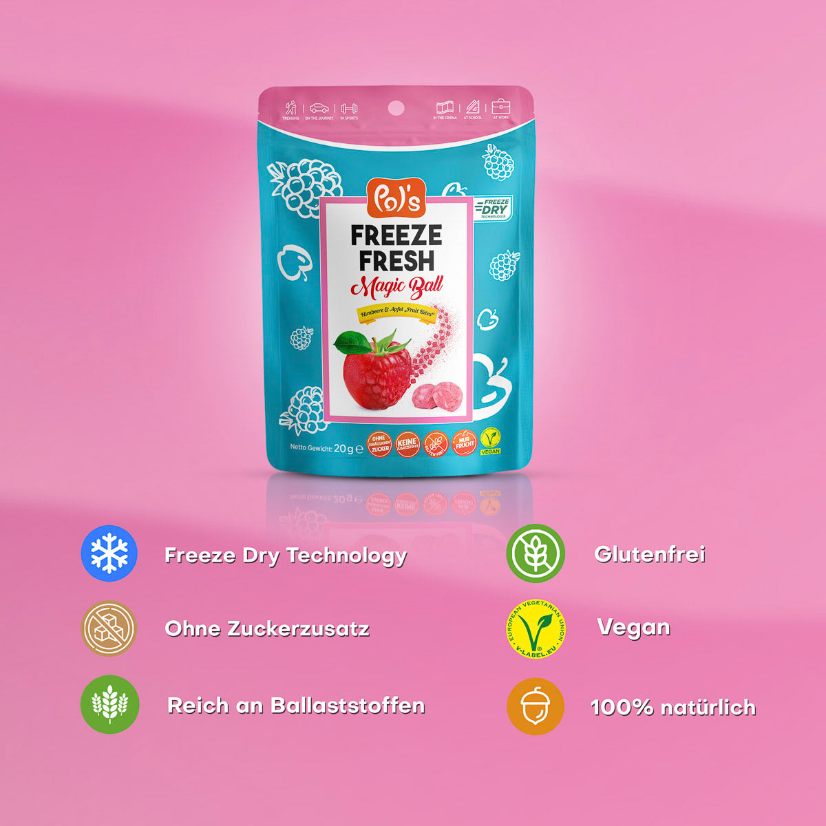 Pol's Freeze Fresh Magic Ball Himbeere & Apfel 'Fruit Bites'